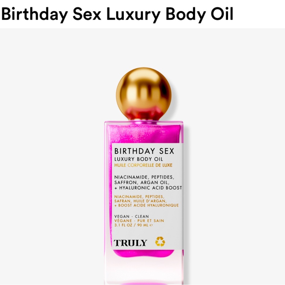 TRULY Birthday Sex Pink Body Oil